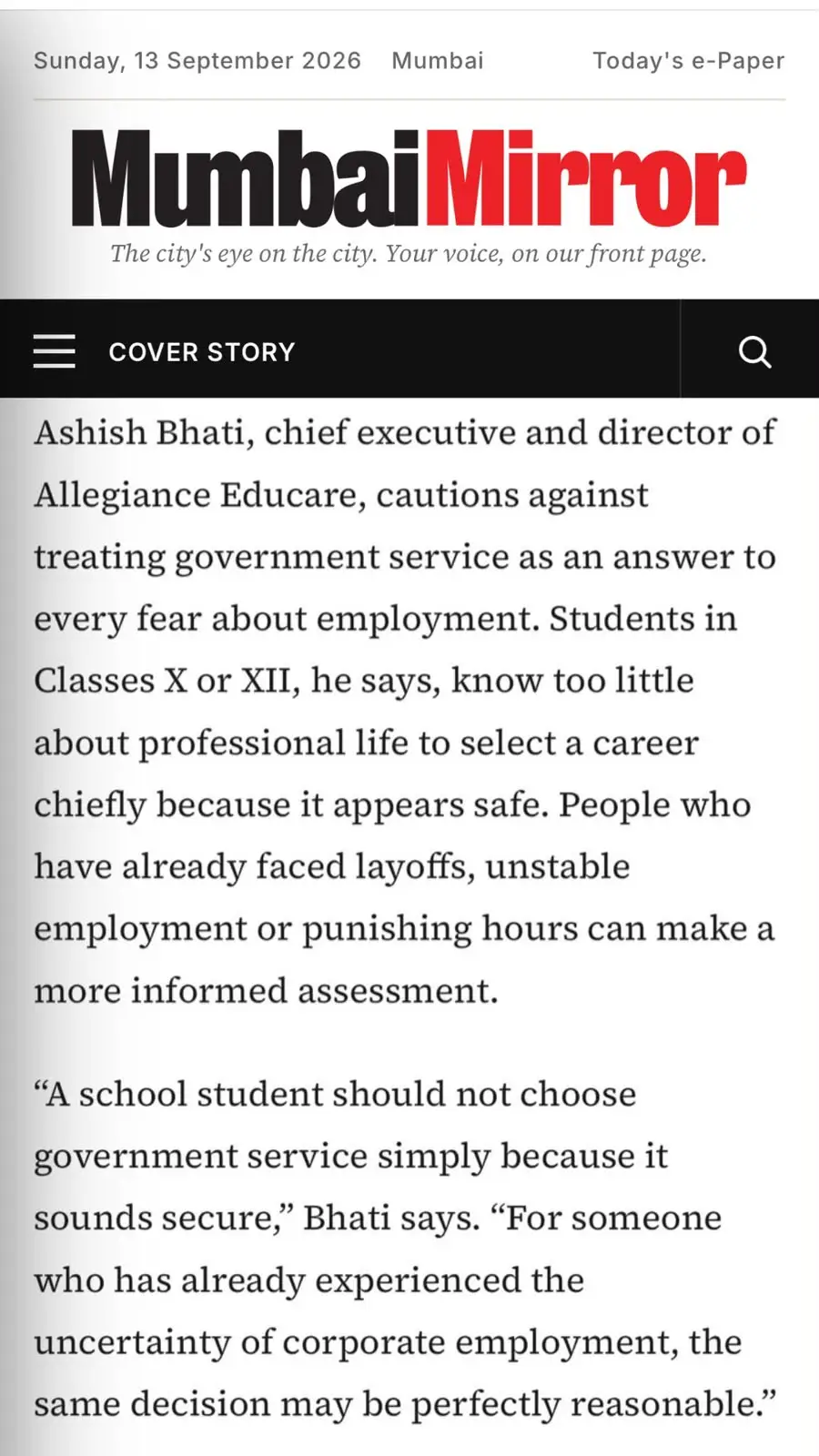 Think Beyond Job Security When Choosing a Career